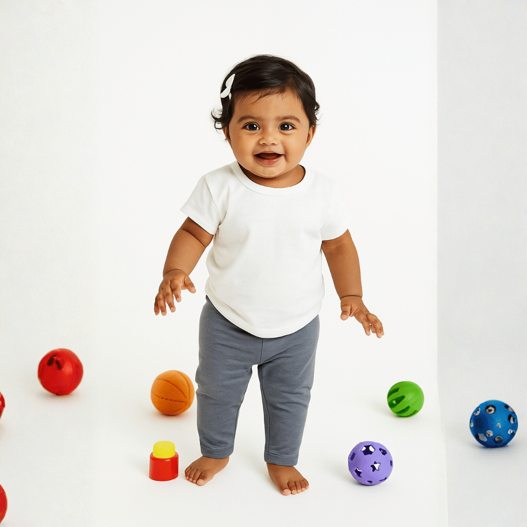 Baby Leggings Pack of 4 Soft & Breathable 100% Cotton