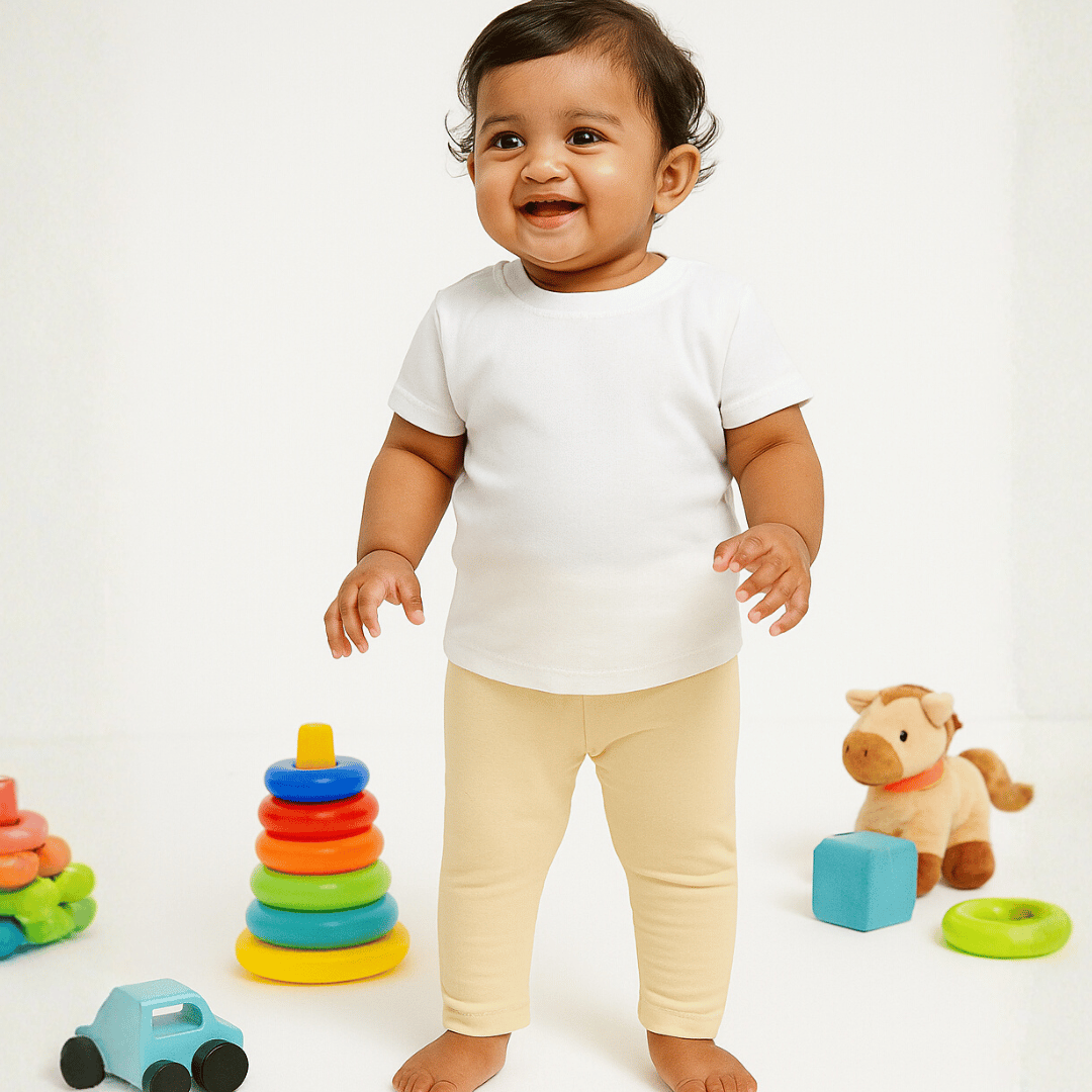 Baby Leggings Pack of 4 Soft & Breathable 100% Cotton