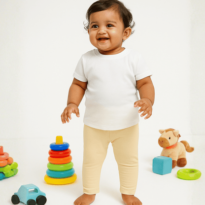 Baby Leggings Pack of 4 Soft & Breathable 100% Cotton
