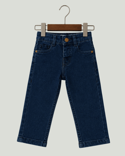 Classic Comfort Fit Kids Dark Blue Denim Jeans