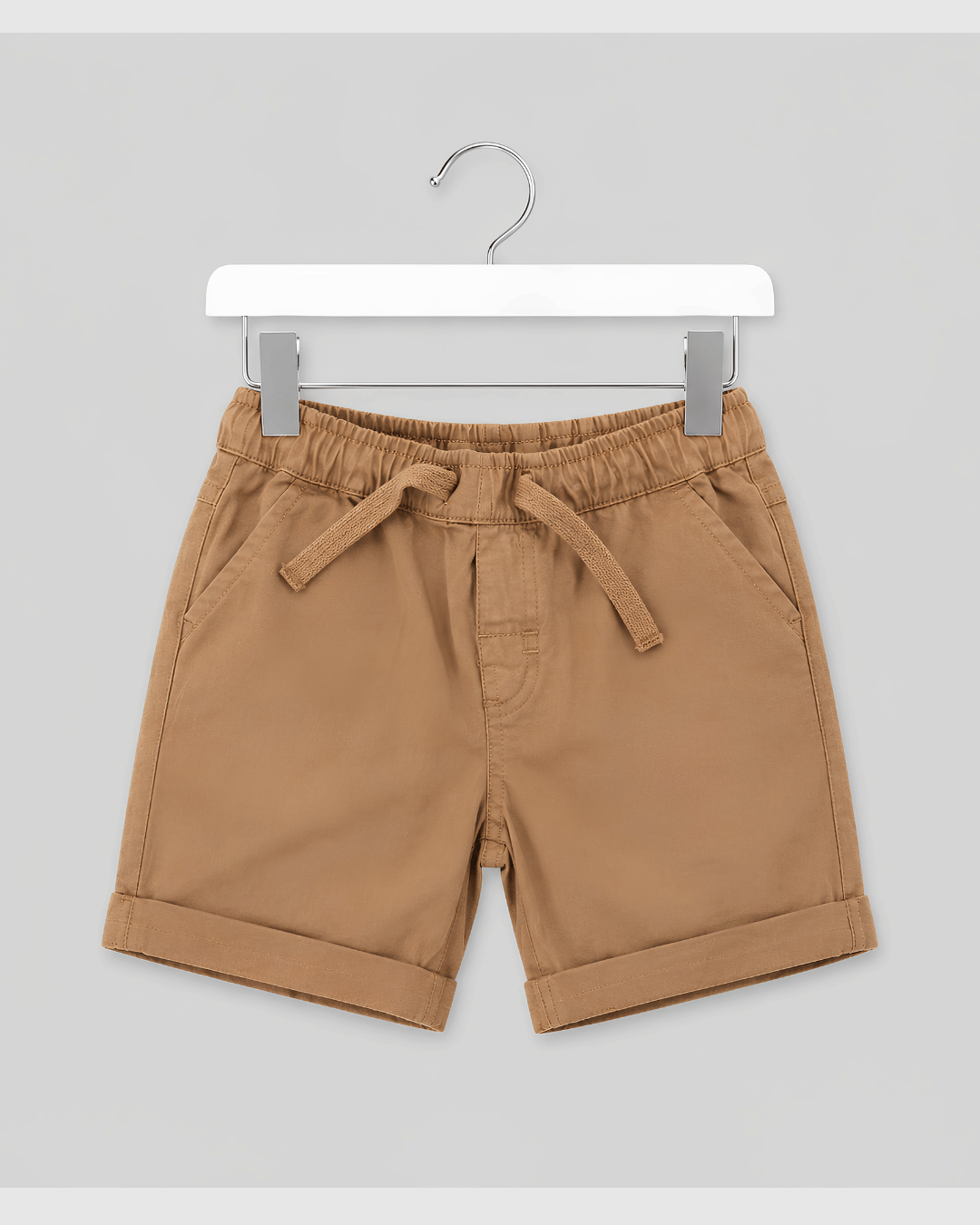 Kids Tan Brown Casual Chino Shorts | 100% Pure Cotton Boys Half Pants