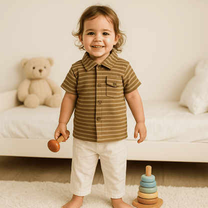 Todlerry Boys Cotton Strips Shirt | Pack of 2 |Soft & Breathable | 100% Cotton