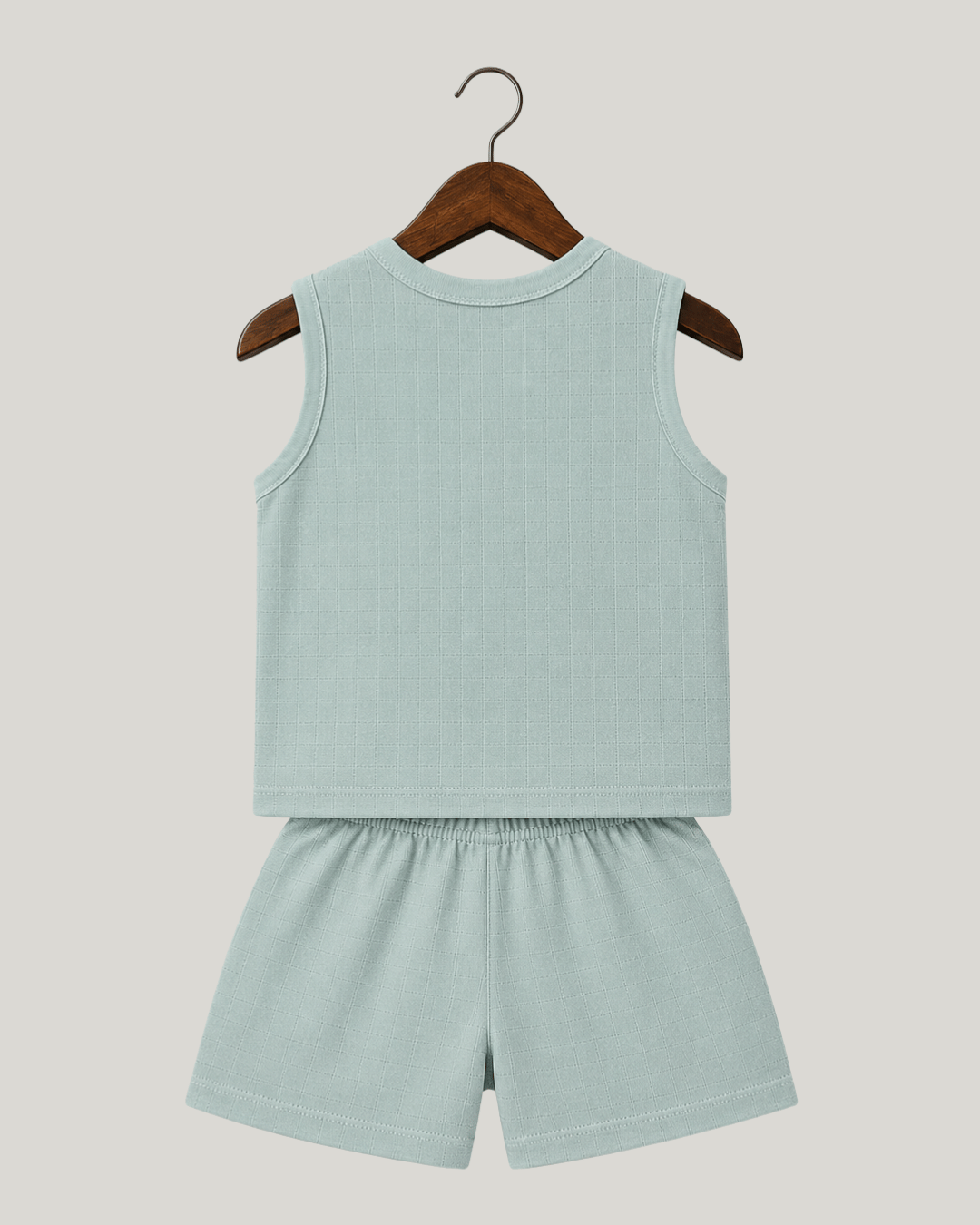 Soft Cotton Baby Mint Colour Jhabla & Shorts Set