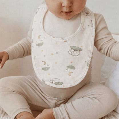 Dreamy Sheep Pattern white Bib