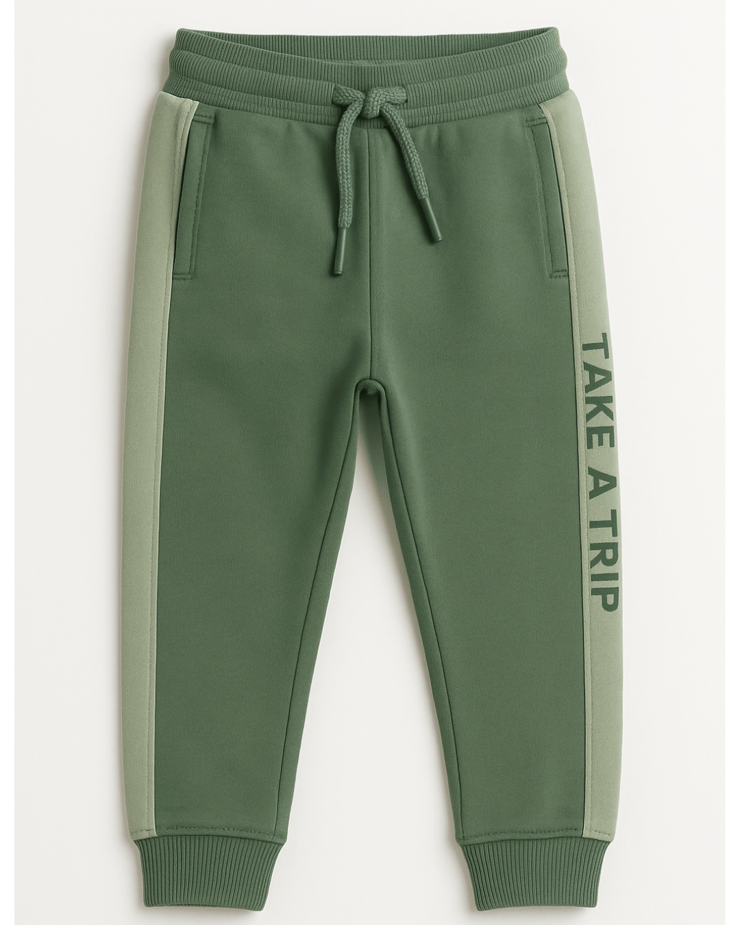 Unisex Green Full Sleeve Sweat Tee with matching Sweat pants for Kids 100% Cotton