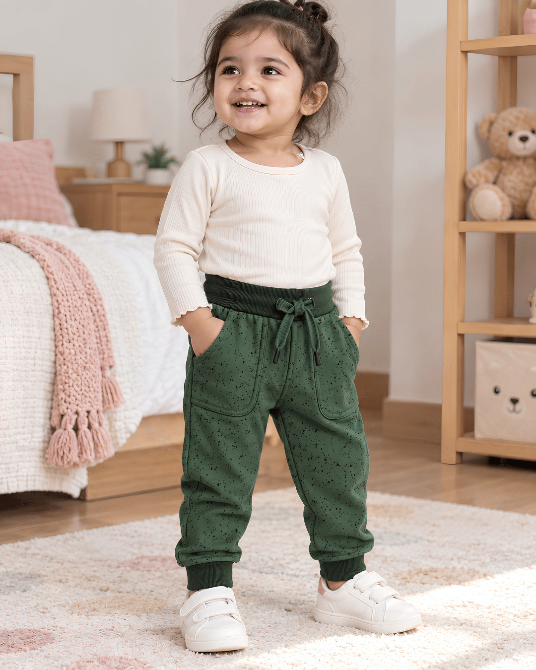 Todlerry Unisex Toddler Fleece Drawstring Joggers