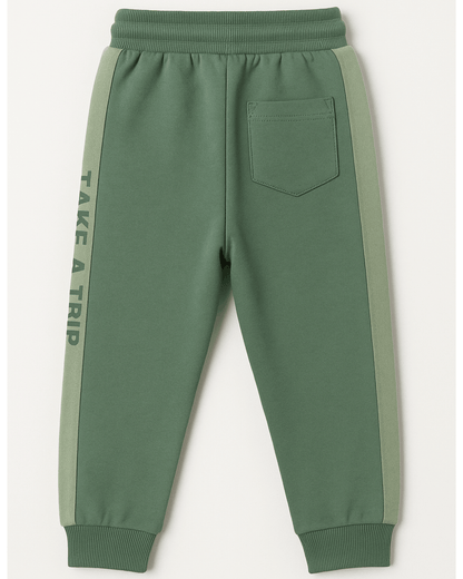 Unisex Green Full Sleeve Sweat Tee with matching Sweat pants for Kids 100% Cotton