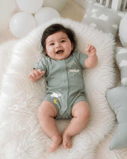 Sweet Dreams Sage Green Half Romper