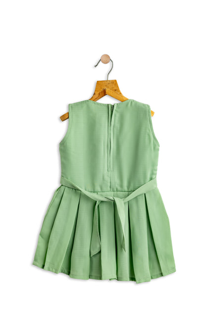 Todlerry Half-sleeve Girls Frock | Solid Pink, Peach, Green|  100% Cotton