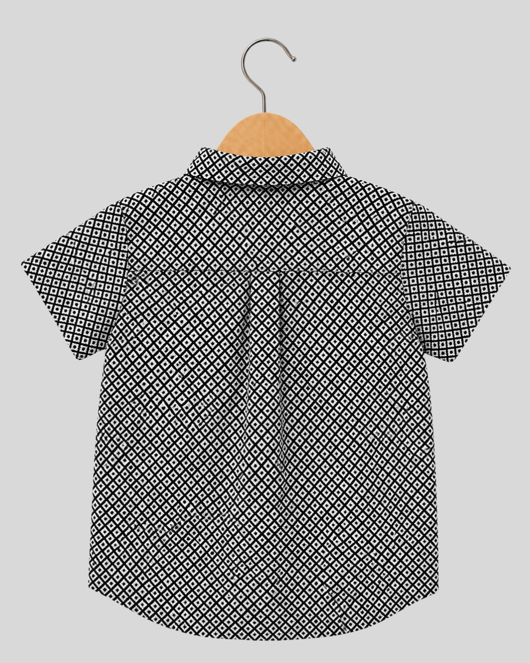 Boys Printed Pure Cotton Half Sleeve Shirt, Smart Geometric Print Casual Shirt for Toddlers & Kids