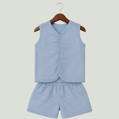 Soft Cotton Baby Jhabla & Shorts Set