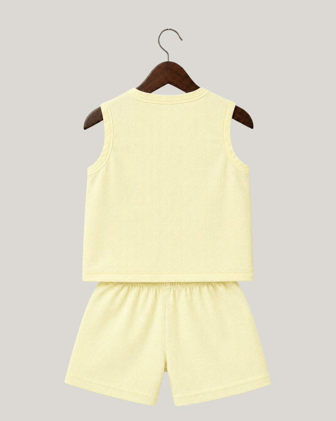 Soft Cotton Baby Light Yellow Colour Jhabla & Shorts Set