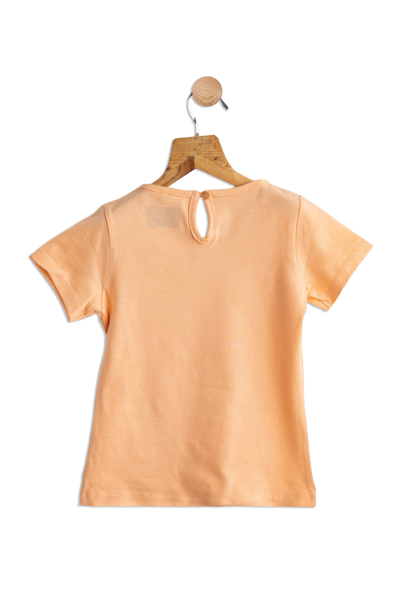 Girls Cotton T-Shirt Peach RoadTrip Print Soft & Breathable 100% Cotton