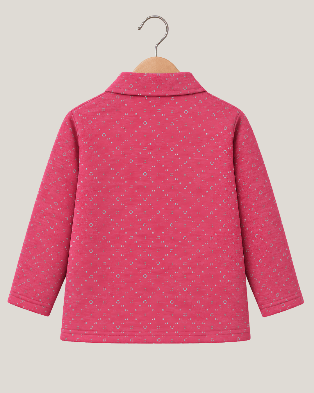 Todlerry Baby Girls Printed Fleece High-Neck Jacket
