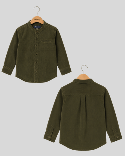 Boys Corduroy Shirt & Cotton Chinos Set-2-Piece Smart Casual & Festive Outfit
