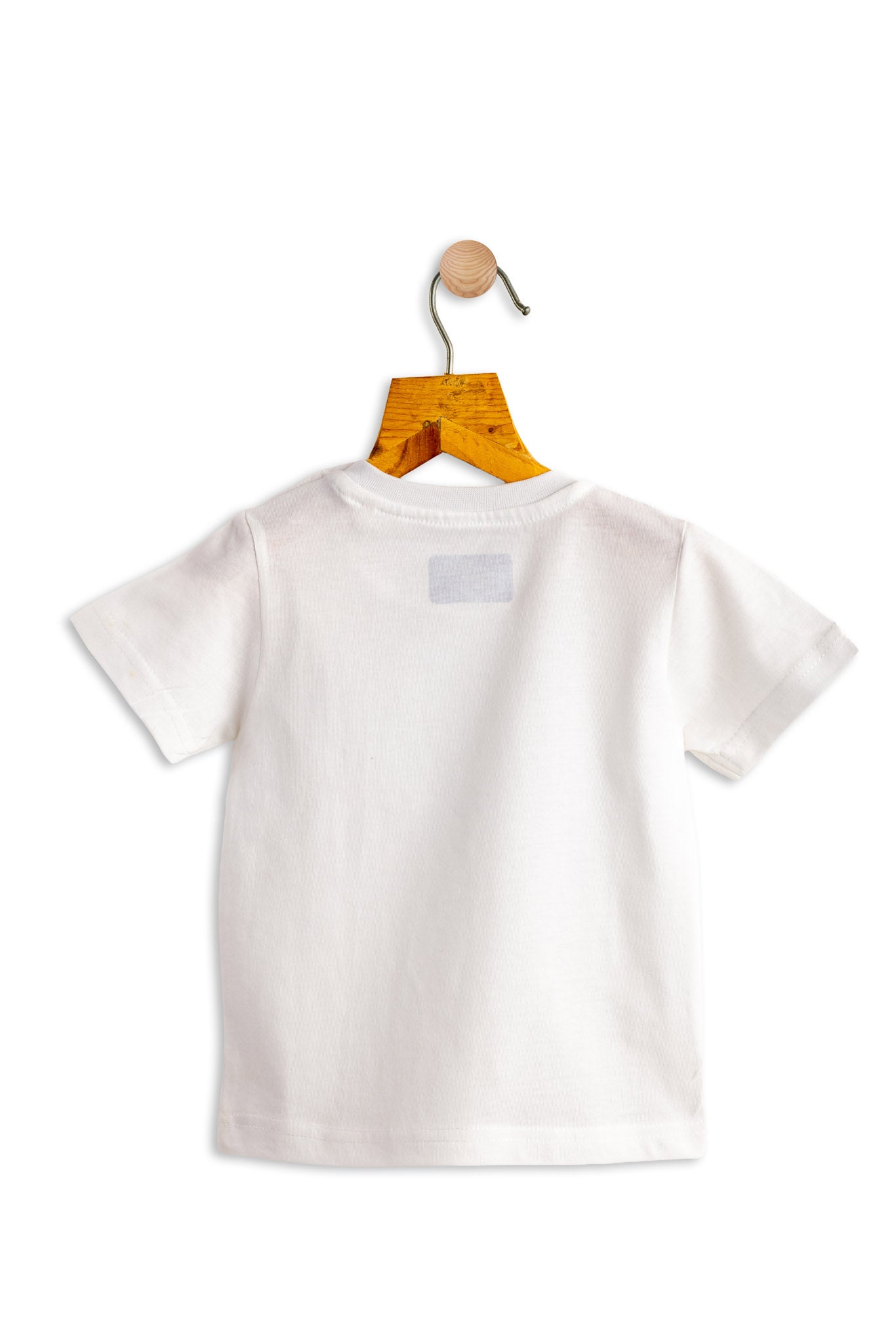 Boys Cotton T-Shirt White Robot Print Soft & Breathable 100% Cotton