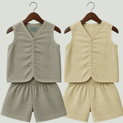 Soft Cotton Baby Jhabla & Shorts Set Combo sets