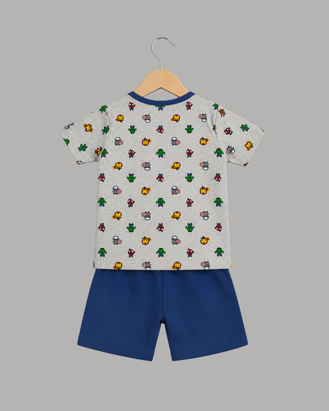 Todlerry Kids Superhero Cotton Shorts Set (Co-ord)