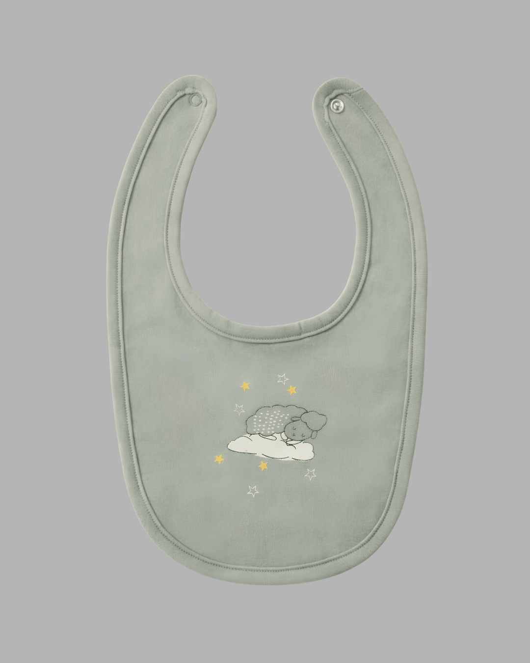 Unisex Sweet Dreams Sheep Baby Green Bib