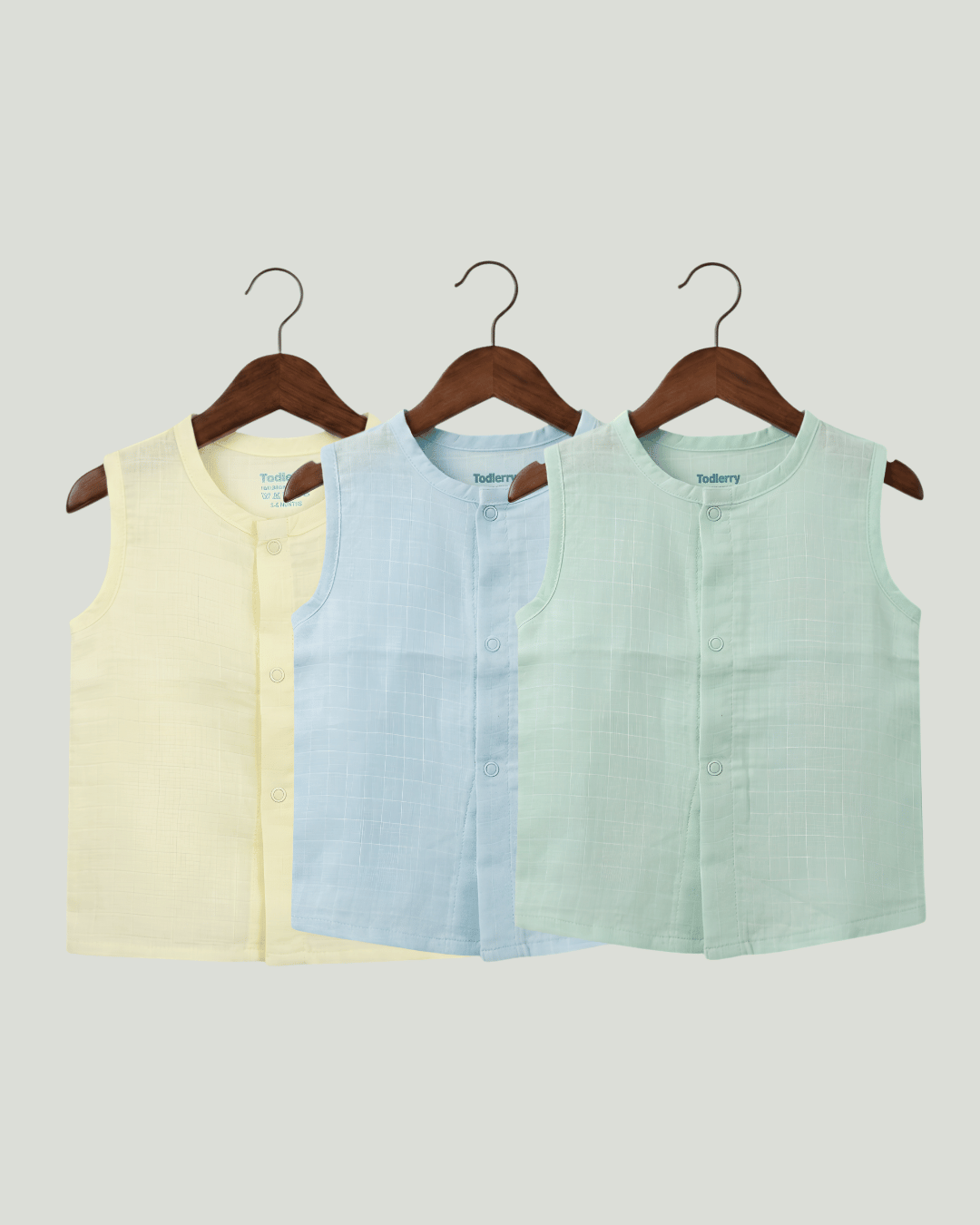 Premium Muslin Sleeveless Jabla for Babies (Pack of 3) – 100% Organic Cotton Infant Vest