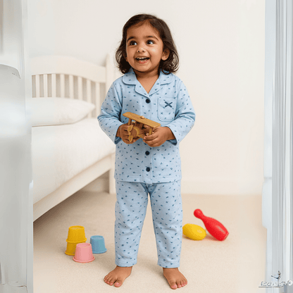 Todlerry Girl's Night Suit | Set of 2 | Soft & Breathable | 100% Cotton