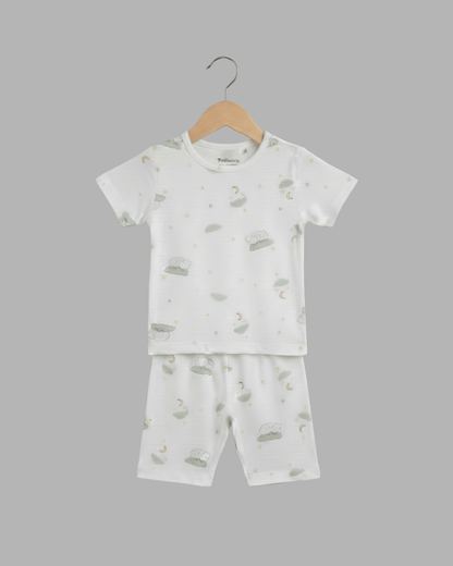 Unisex white AOP Cord set