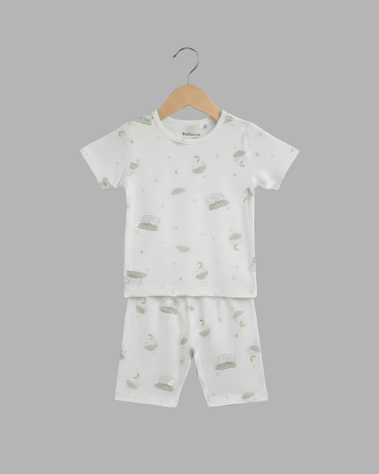 Unisex white AOP Cord set