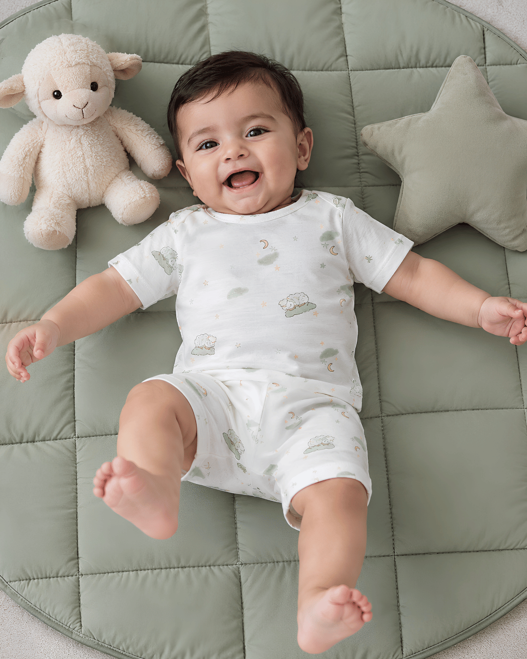 Unisex white AOP Cord set
