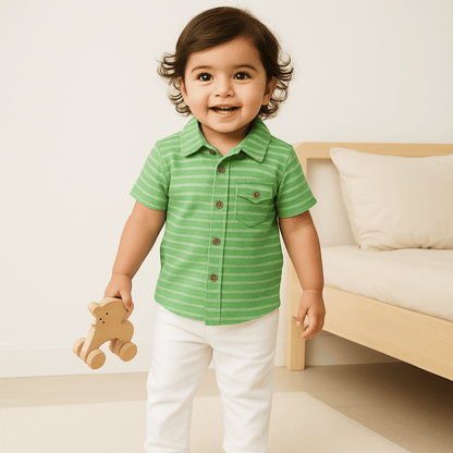 Todlerry Boys Cotton Strips Shirt | Pack of 3 |Soft & Breathable | 100% Cotton