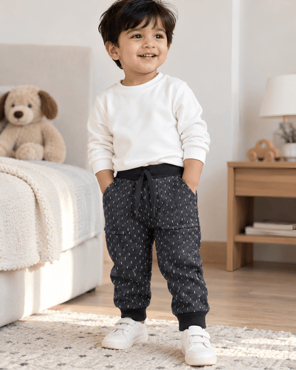 Todlerry Unisex Toddler Cozy Fleece Drawstring Joggers
