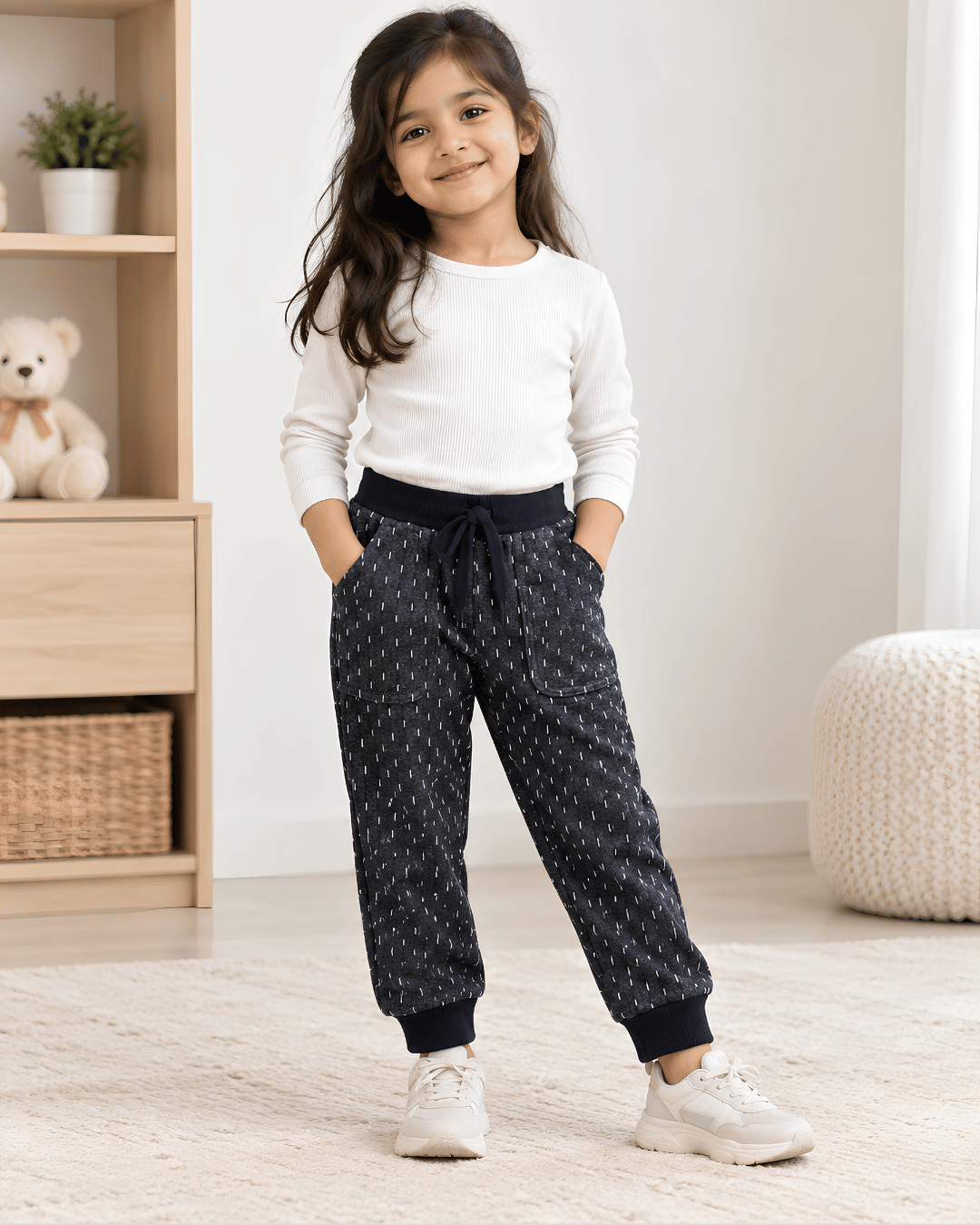 Todlerry Unisex Toddler Cozy Fleece Drawstring Joggers