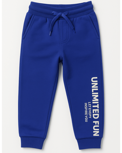 Unisex Blue Full Sleeve Sweat Tee with matching Sweat pants for Kids 100% Cotton
