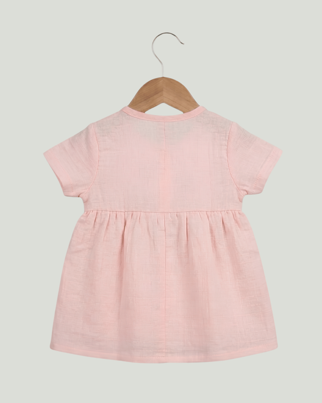 Premium Muslin Half Sleeve Frock – 100% Organic Cotton Baby Dress