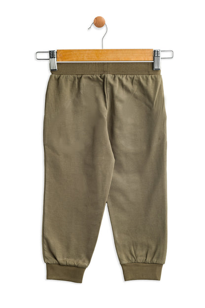 Todlerry Baby Joggers | Olive Green | Soft & Breathable | 100% Cotton