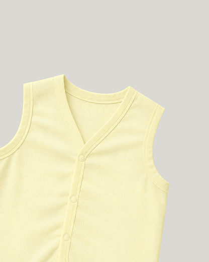 Soft Cotton Baby Light Yellow Colour Jhabla & Shorts Set