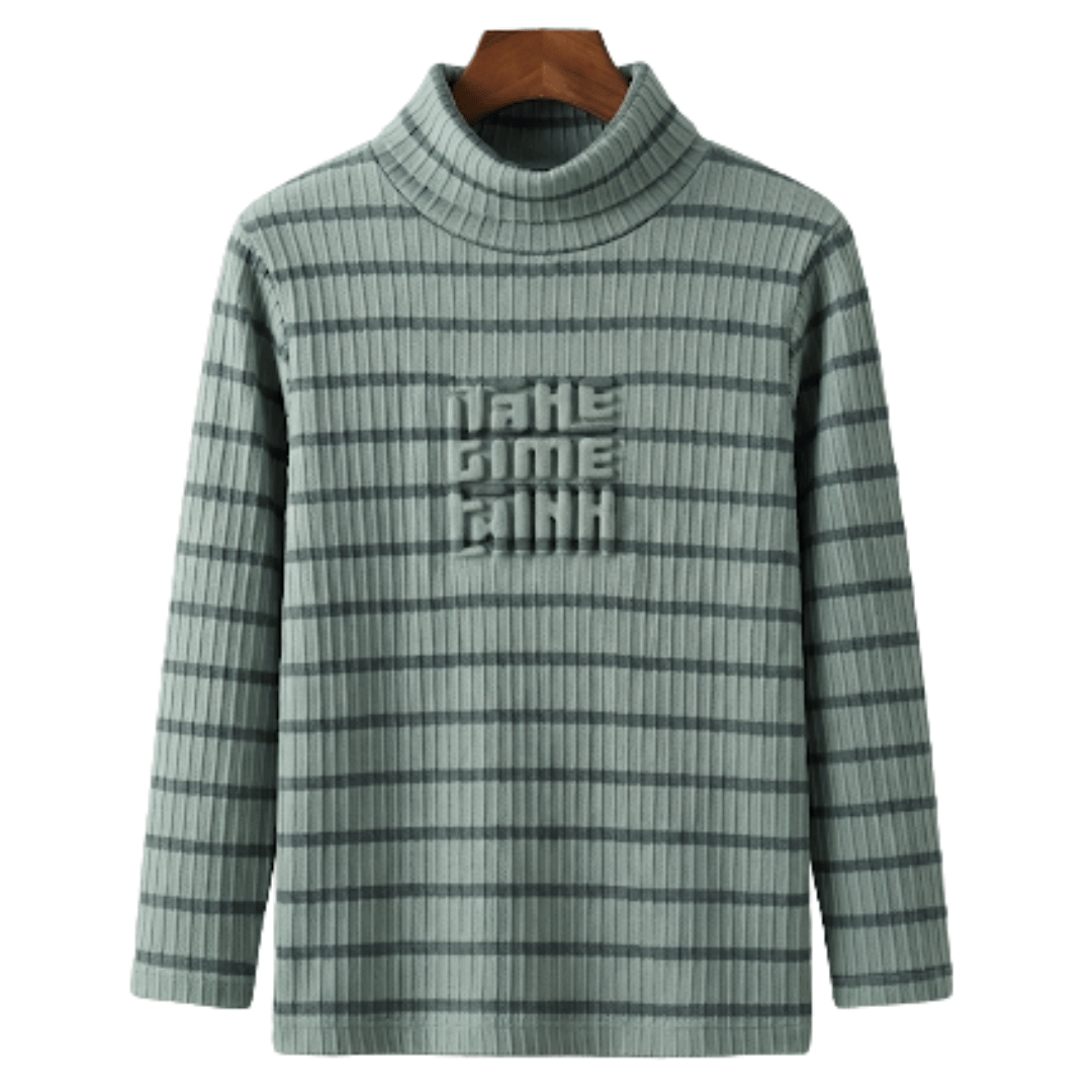 Unisex Green High Neck T-Shirt