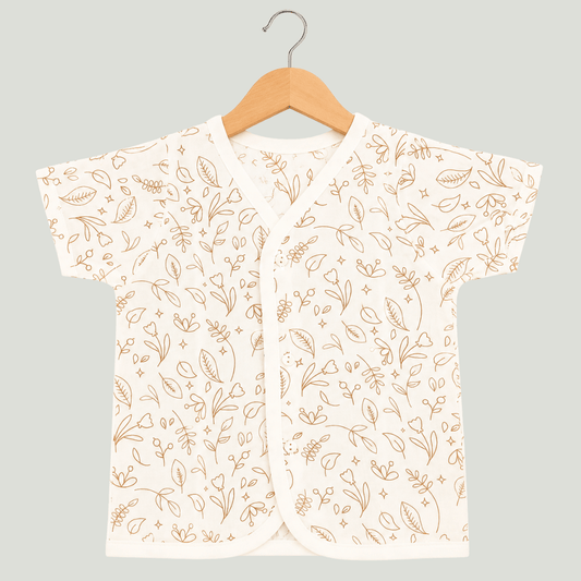 Unisex Comfy Cotton Golden Meadow Leaves Jhabla