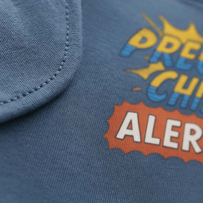 Boys Cotton T-Shirt Dark Blue Precious Alert Print Soft & Breathable 100% Cotton