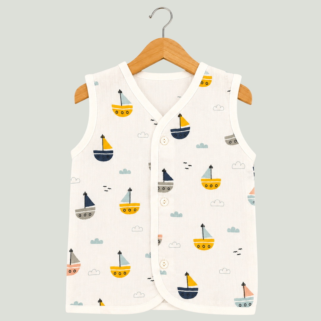Unisex Soft Cotton Sleeveless Jhabla