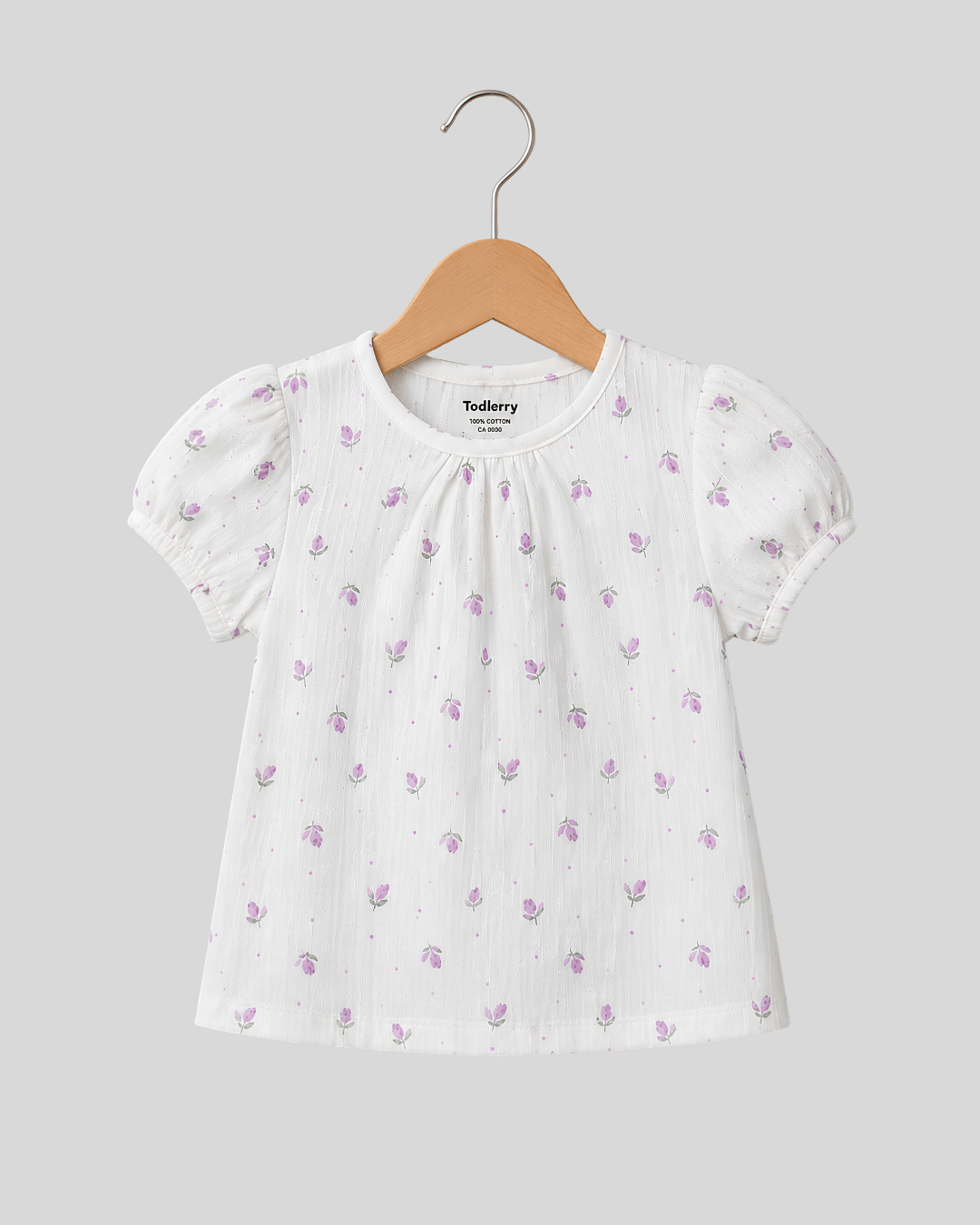 Todlerry Baby Girl 100% Cotton Floral Night Suit Top