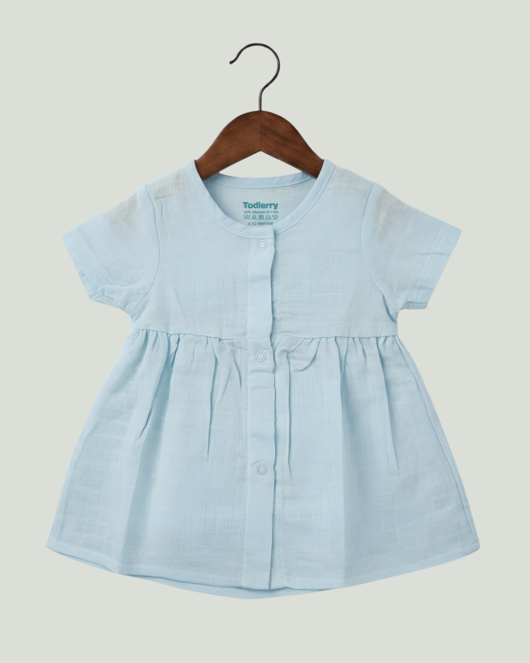 Premium Muslin Half Sleeve Frock – 100% Organic Cotton Baby Dress