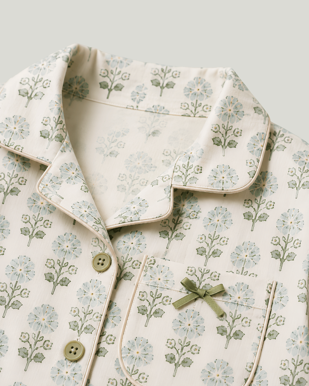 Todlerry Kids Cotton Floral Nightsuit Set – Short Sleeve Shirt and Pyjama Sleepwear