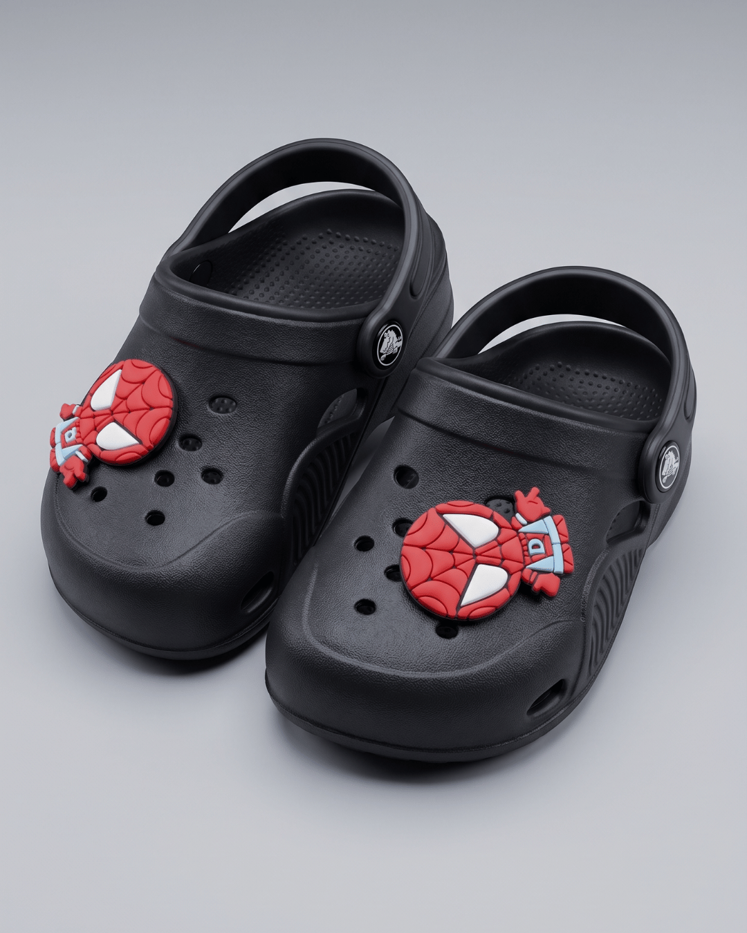 Kids Spider-Man Black Crocs – Lightweight Superhero Sandals