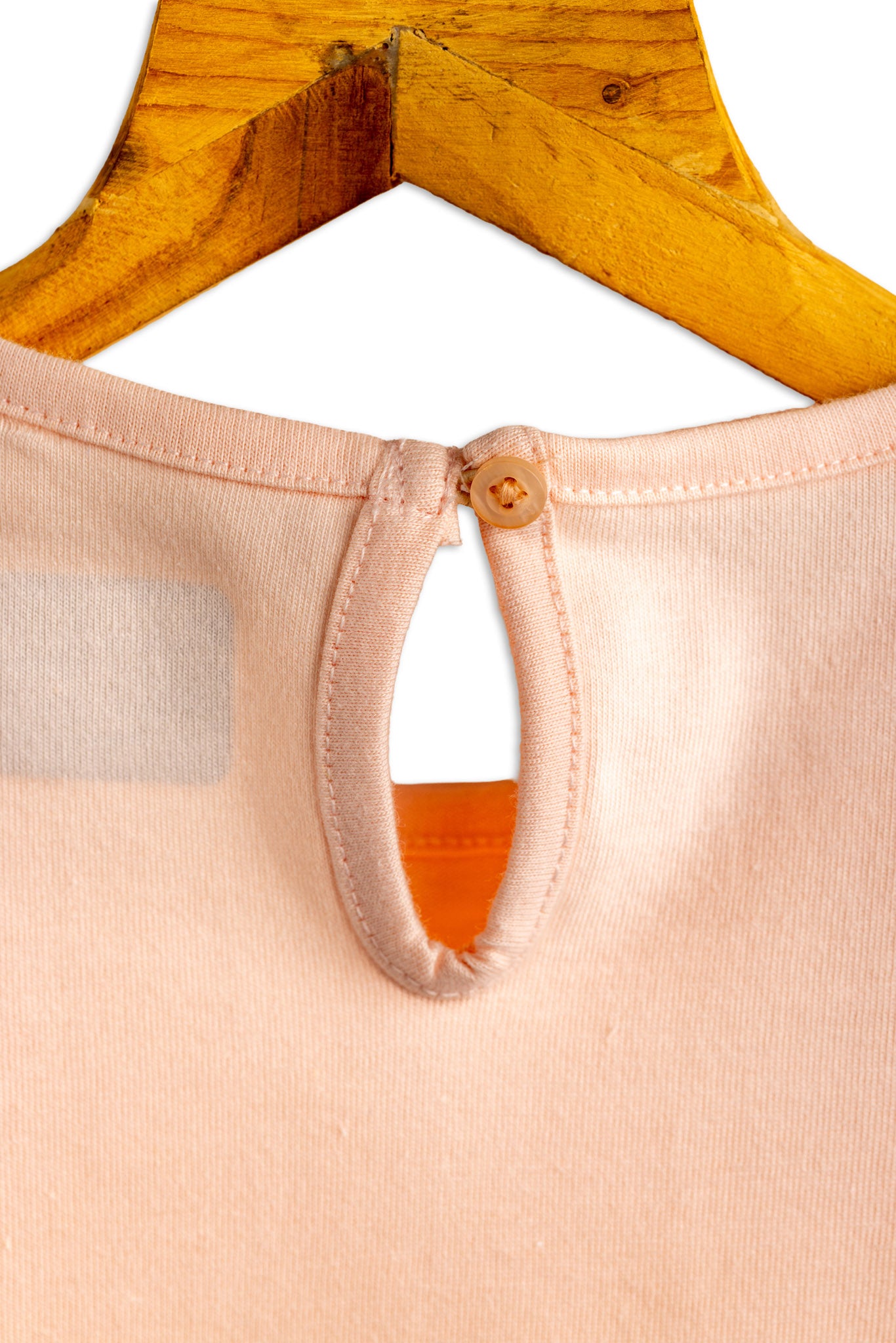 Girls Cotton T-Shirt Peach Shoe Print Soft & Breathable 100% Cotton