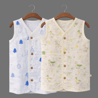 Unisex Soft Cotton Sleeveless Jhabla for Babies Combo sets