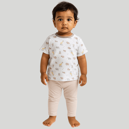 Todlerry Unisex Pajama set | Set of 2 | Soft & Breathable | 100% Cotton