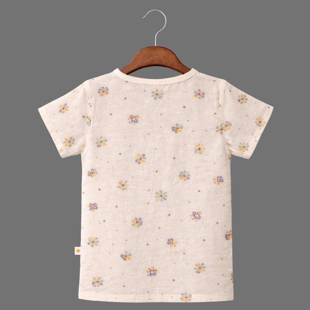 Unisex Comfy Cotton Jhabla With Soft Short Sleeve Button-Up