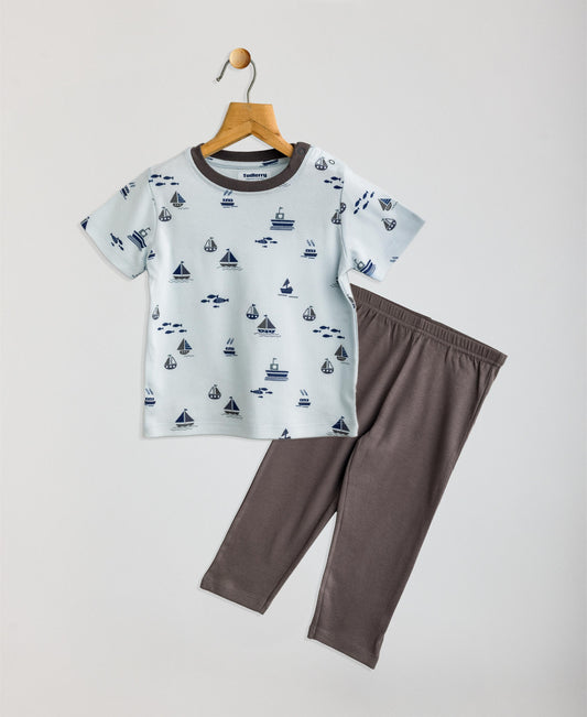 Unisex Pyjama Set | Light Blue | 100% Cotton