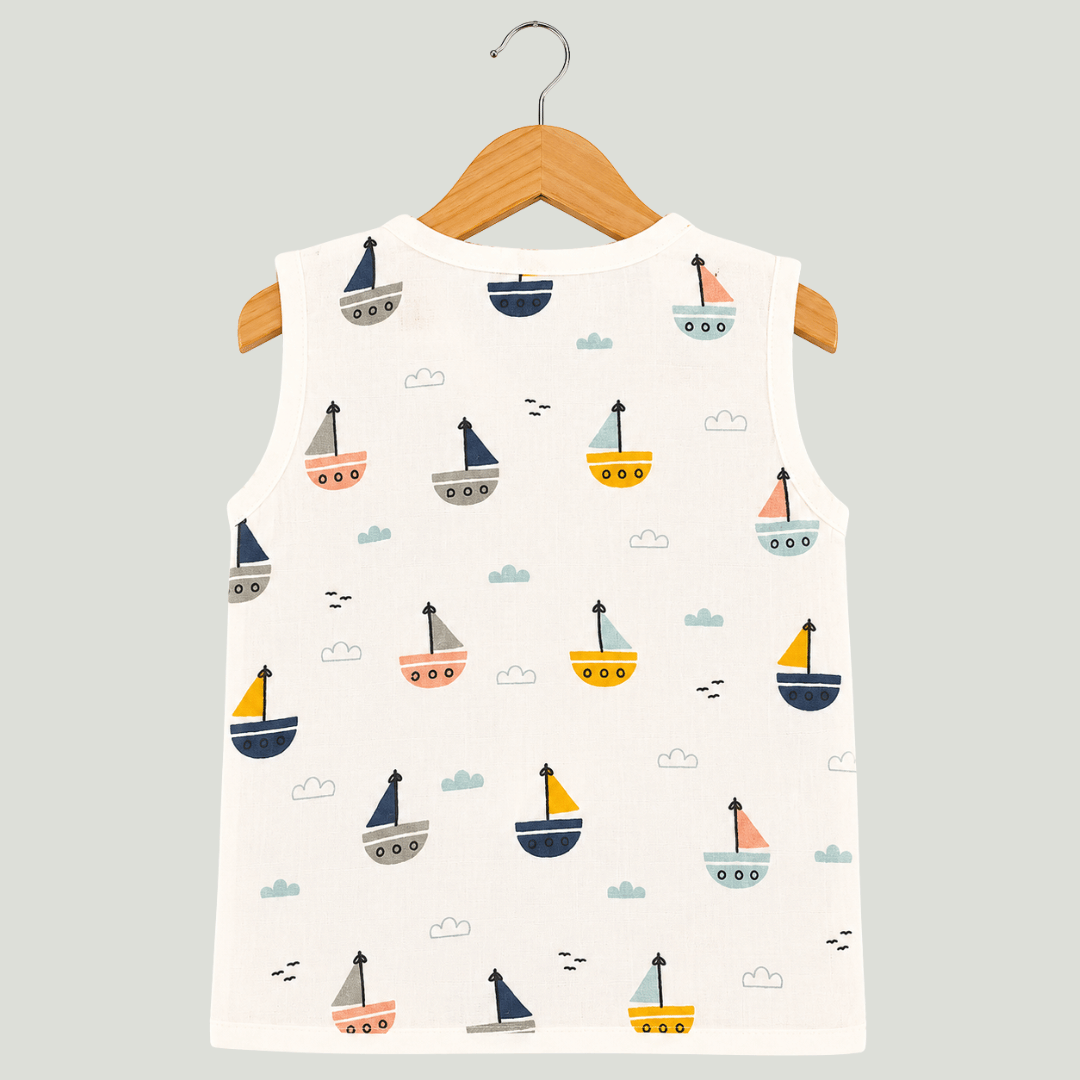 Unisex Soft Cotton Sleeveless Jhabla