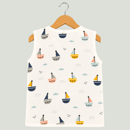 Unisex Soft Cotton Sleeveless Jhabla